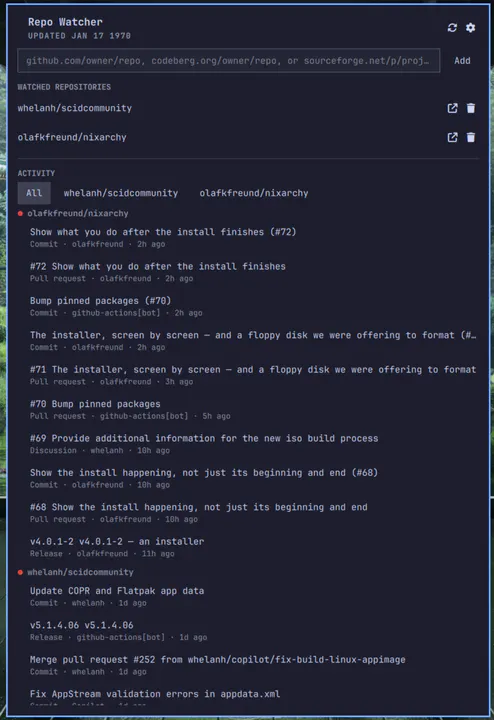 Repo Watcher plugin preview