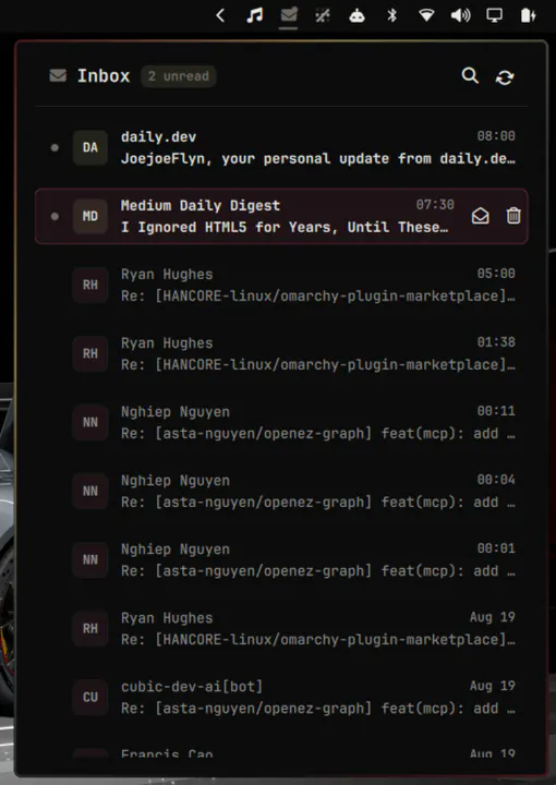 Omarmail plugin preview